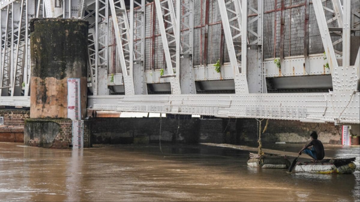 Train Movement On Old Iron Bridge In Delhi Halted Amid Rising Yamuna Water Levels