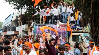 Mumbai: Maratha community members gather in support of Manoj Jarange (Photo: PTI)