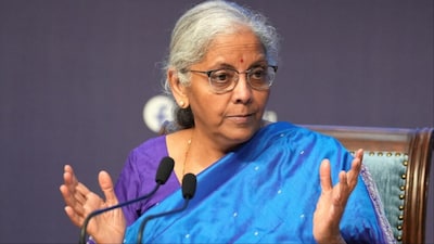 Union Finance Minister Nirmala Sitharaman addresses the media regarding the 56th GST Council meeting, in New Delhi (Photo: PTI)
