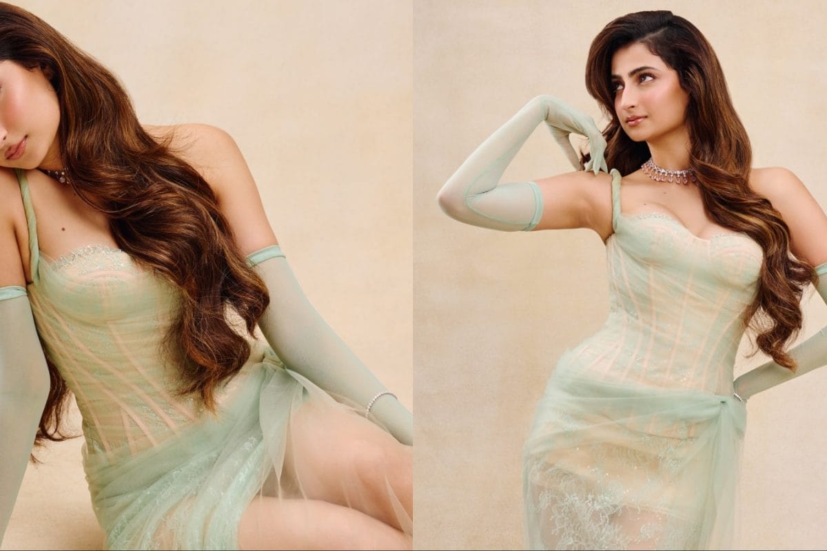 Palak Tiwari Stuns In Pastel Perfection With A Delicate Corset Gown