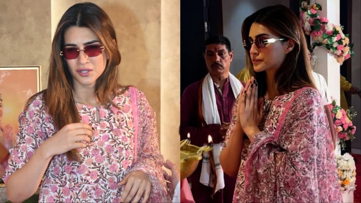 Kriti Sanon Embraces Festive Elegance In Floral Ethnic Wear At Ganpati Celebrations
