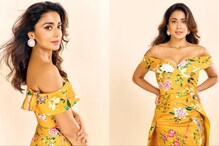 Shriya Saran’s Off-Shoulder Mustard Yellow Floral Gown Is A Summer Showstopper