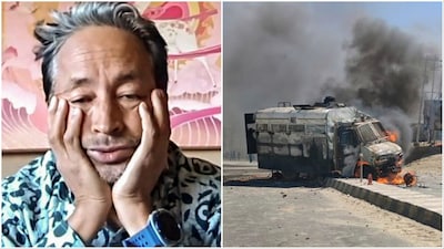 Sonam Wangchuk/Leh violence (Photos: PTI)