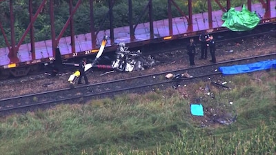 A devastating helicopter crash near Airlake Airport in Lakeville (X)