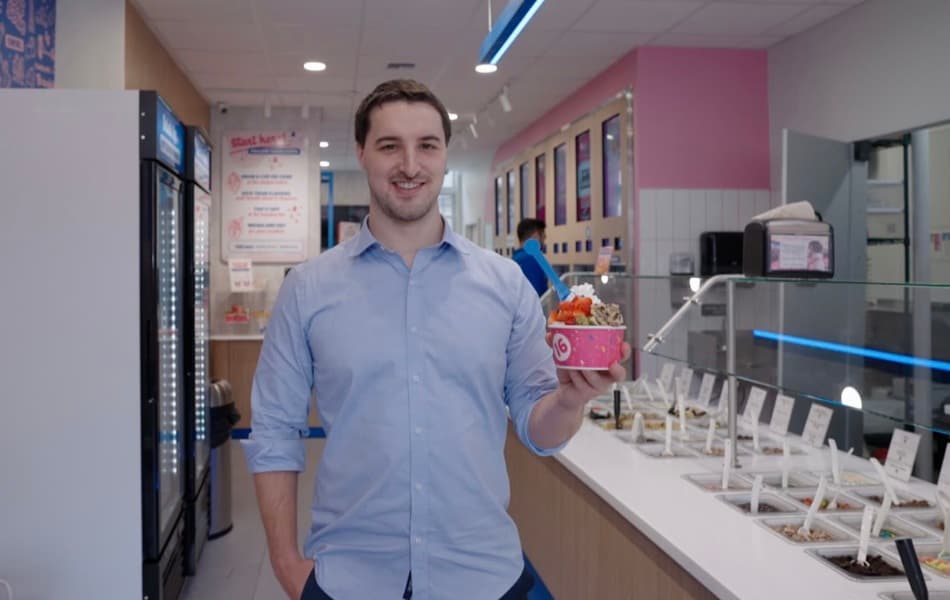 He was drawn to the neighbourhood self-serve frozen yogurt shop. He purchased his first 16 Handles franchise in 2019, investing nearly all his savings, about $160,000 alongside a bank loan. He was drawn to the neighbourhood self-serve frozen yogurt shop. He purchased his first 16 Handles franchise in 2019, investing nearly all his savings, about $160,000 alongside a bank loan.