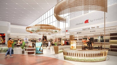 The terminal’s architecture draws inspiration from traditional Indian design.