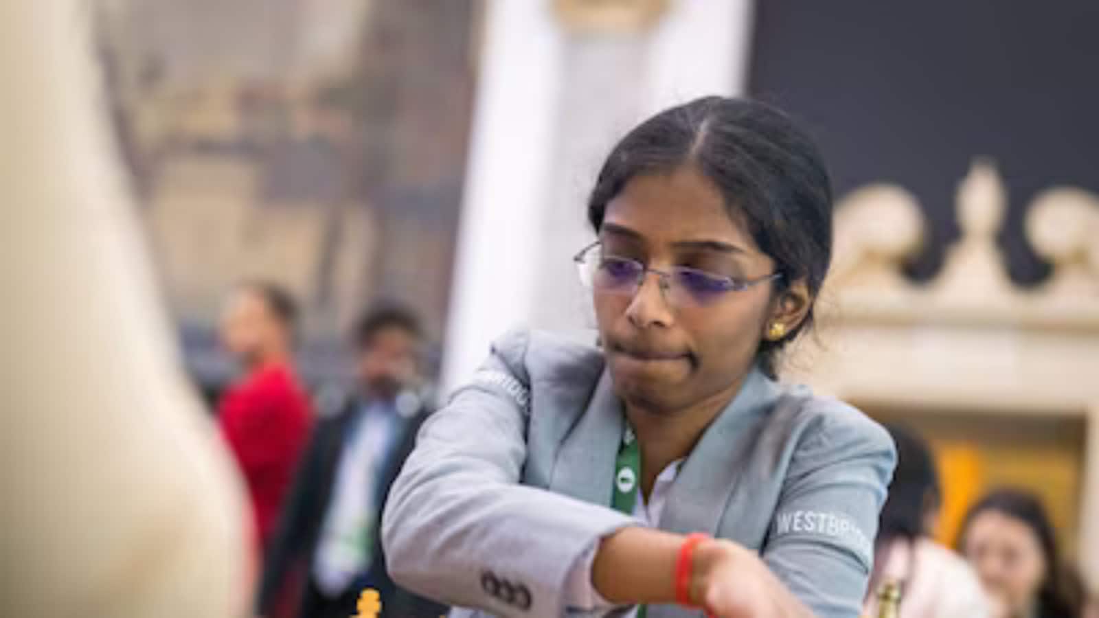 R Vaishali Grand Swiss victory, R Vaishali Candidates qualification, Indian women chess Grandmasters, Praggnanandhaa sibling support, Chennai Grandmasters tournament, FIDE interview Vaishali, Indian chess achievements, Vaishali hard work chess