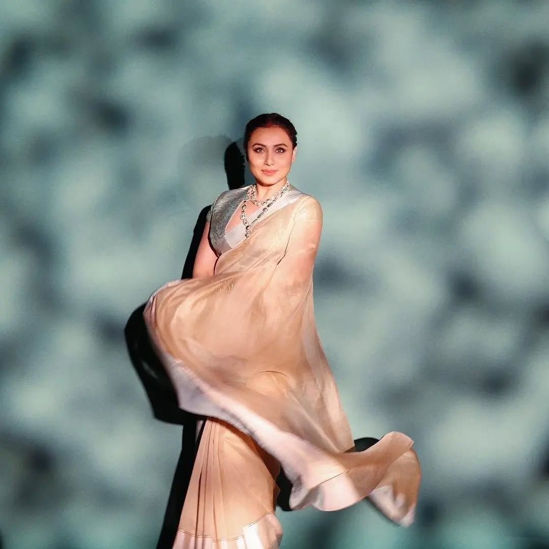 Tissue Silk Saree: Glow effortlessly in a delicate tissue silk saree paired with minimal jewelry for a look that’s both elegant and understated. (Image: Instagram) Tissue Silk Saree: Glow effortlessly in a delicate tissue silk saree paired with minimal jewelry for a look that’s both elegant and understated. (Image: Instagram)