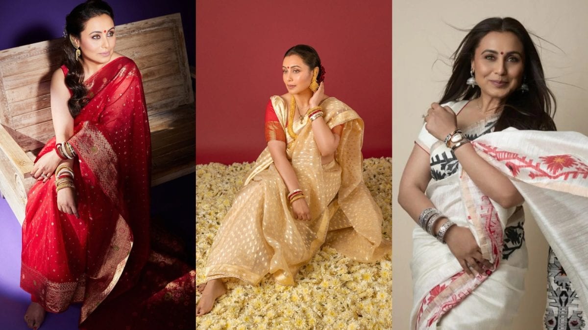 Rani Mukherji Inspired Saree Looks For Durga Puja