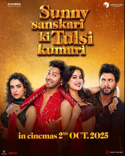 Sunny Sanskari Ki Tulsi Kumari: Directed by Shashank Khaitan, Sunny Sanskari Ki Tulsi Kumari stars Varun Dhawan and Janhvi Kapoor in the lead roles. The film follows Sunny and Tulsi as they attempt to win back their former partners, played by Sanya Malhotra and Rohit Saraf. To make their exes jealous, Sunny and Tulsi team up and pretend to be a couple, leading to a series of hilarious and playful situations. Supporting actors Maniesh Paul and Akshay Oberoi add extra charm to the story. Scheduled to release on October 2, 2025, this film promises lighthearted fun for romance and comedy enthusiasts alike.