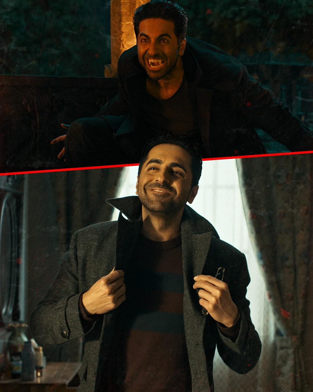 As per the trailer of the film, Ayushmann plays Alok, a man who falls in love with a vampire and is later turned into one. As per the trailer of the film, Ayushmann plays Alok, a man who falls in love with a vampire and is later turned into one.