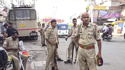 Police personnel keep a vigil amid tight security in Bareilly| Image: PTI 