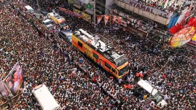 Stampede during TVK chief Vijay's rally | Image: X 