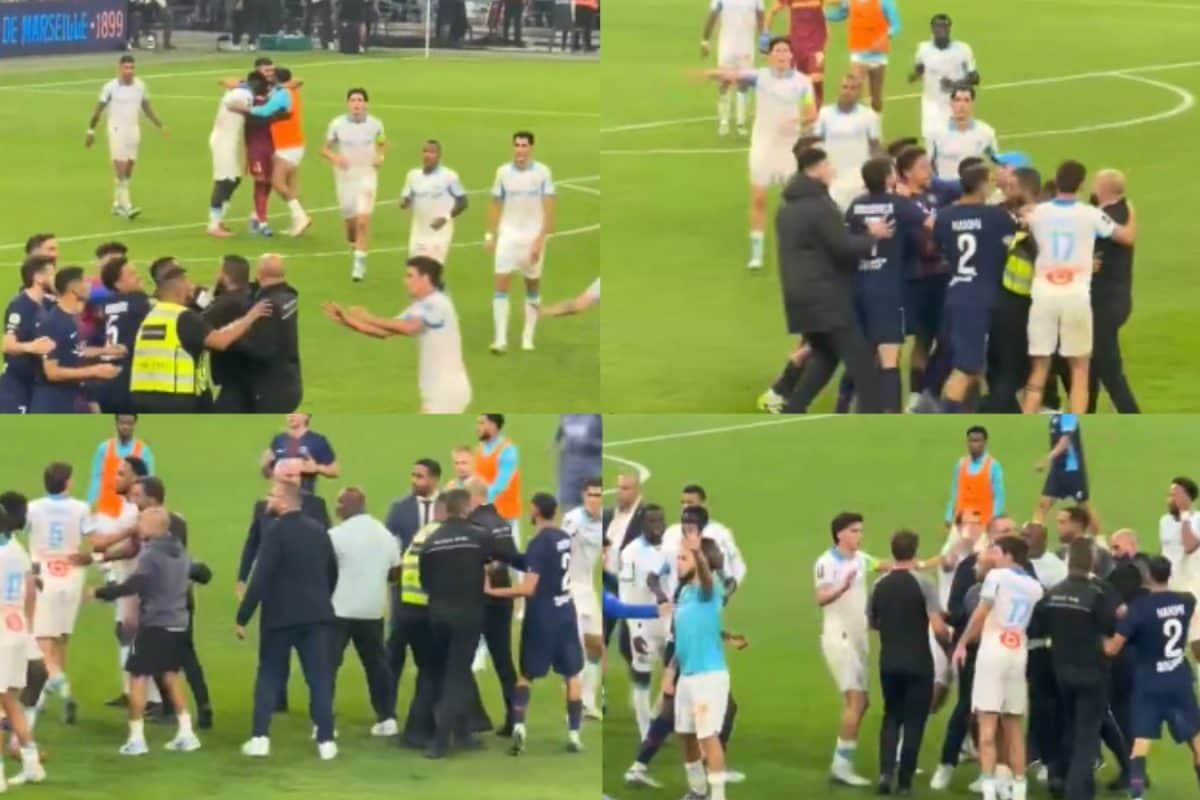 Watch | Marseille, PSG Players Clash At Stade Velodrome After Historic Home Win