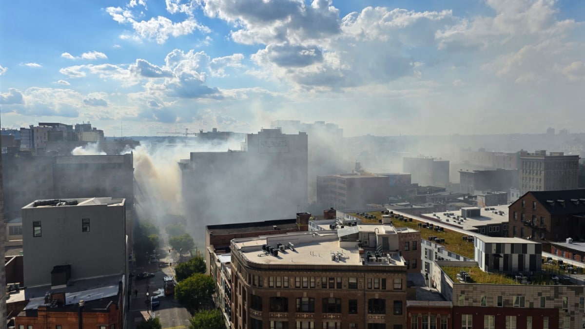 Massive Fire Engulfs Vacant Building In Downtown Baltimore, Disrupts Transit Services