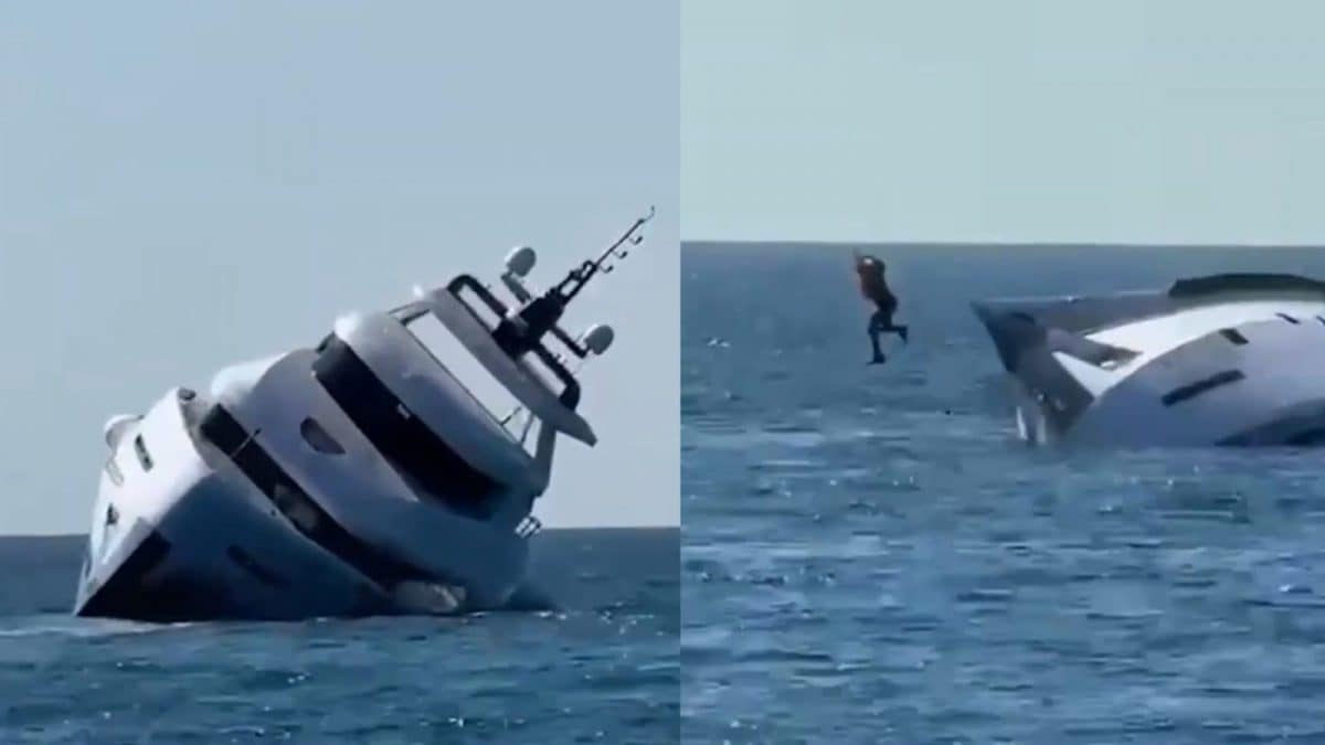 Luxury Yacht Worth Nearly M Sinks Minutes After Launch, Owner Jumped Into Sea | Video