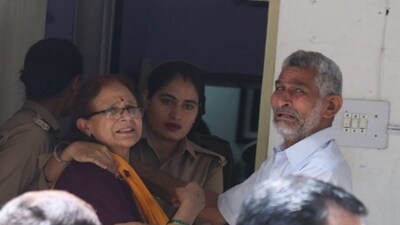 Naib Tehsildar arrived at his residence in Bijnor from Prayagraj on Wednesday. (Photo Credit: X)