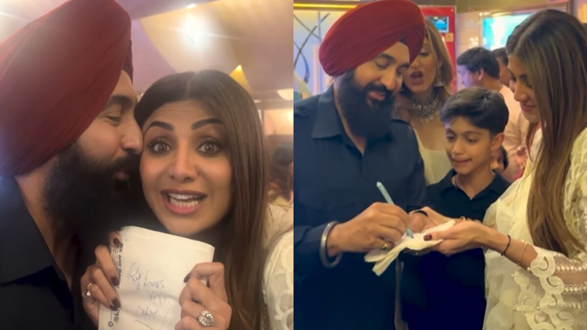 Shilpa Shetty Gets First Autograph from Raj Kundra