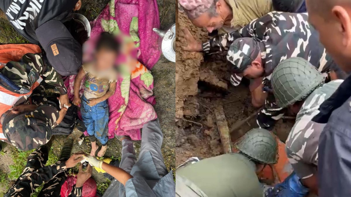 7-Year-Old Girl Rescued Alive From Sikkim Landslide Debris; Four Dead, Several Still Missing