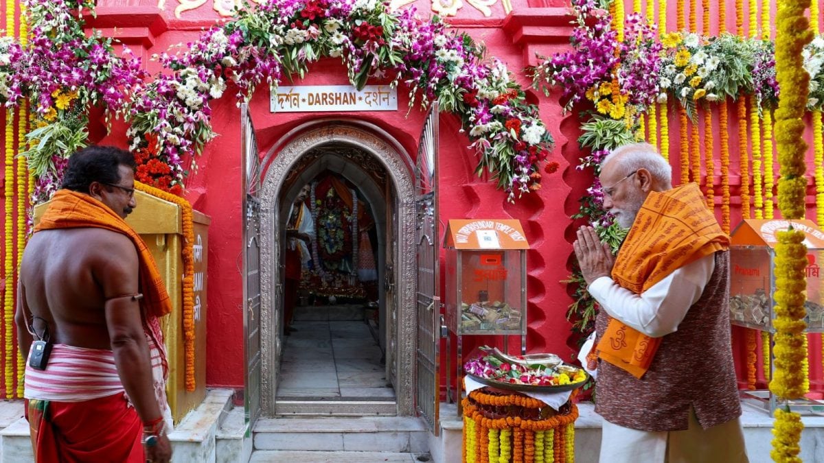 PM Modi Visits Mata Tripura Sundari Temple On First Day Of Navratri, Reviews Development Works