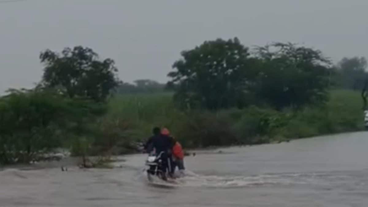 Young Boy Gets Rescued After Being Swept By Strong Current In Maharashtra’s Latur | Video