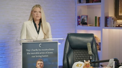 Erika Kirk is seen. 