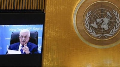 Palestinian President Mahmoud Abbas was barred from travelling to New York to appear in person when he and 80 other Palestinian officials had their visas revoked by the US state department last month. (AFP)