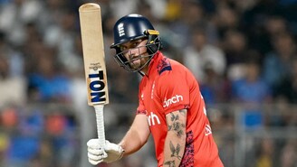 Phil Salt reached his century in just 39 balls, the fastest by an England batter in men’s T20Is (Picture credit: AFP)