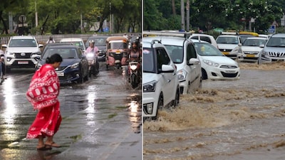 As rains flood Gurugram, Noida stays largely dry, reviving the city rivalry.