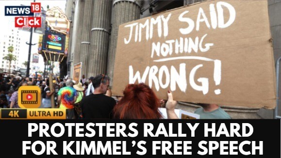 Protest Against Disney Over Jimmy Kimmel Live! Suspension, Decry Trump-admin ‘attack’ On Free Speech