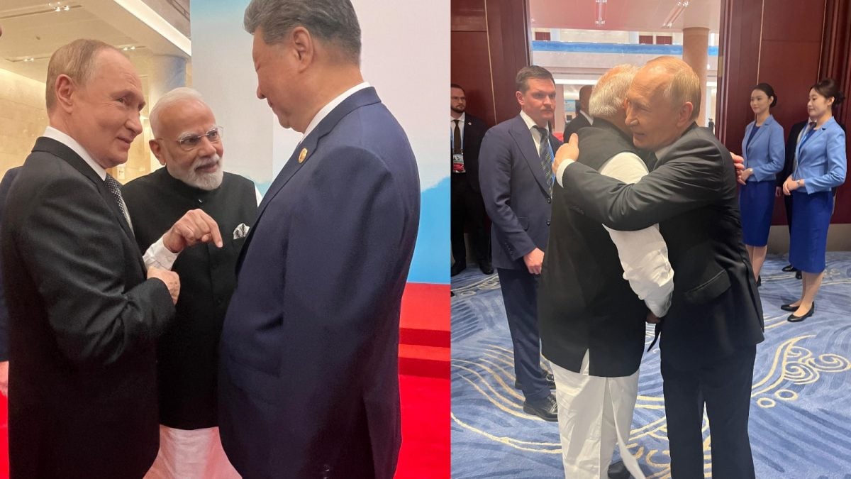 <div>Chit-Chat & A Hug: PM Modi, Xi Jinping, Vladimir Putin Clicked Together At SCO Summit</div>