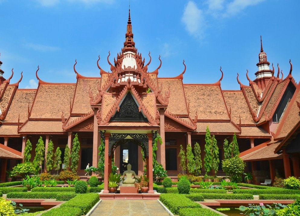 You can explore Cambodia’s rich history at the Royal Palace and the National Museum, or take a reflective walk through the Killing Fields and the Tuol Sleng Genocide Museum. Stroll along the riverside promenade, shop for local crafts at the Russian Market, and indulge in authentic Khmer cuisine at bustling street food spots. Don’t miss a sunset cruise on the Mekong River for a scenic end to your day. You can explore Cambodia’s rich history at the Royal Palace and the National Museum, or take a reflective walk through the Killing Fields and the Tuol Sleng Genocide Museum. Stroll along the riverside promenade, shop for local crafts at the Russian Market, and indulge in authentic Khmer cuisine at bustling street food spots. Don’t miss a sunset cruise on the Mekong River for a scenic end to your day.