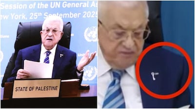Palestinian President Mahmoud Abbas delivered his speech to the UNGA via video after the US denied him a visa to attend in person.