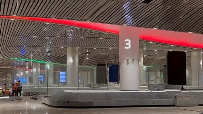 Photos and videos of the brand-new airport are being widely shared on social media, showing off its grand design and modern interiors. (Image via X)