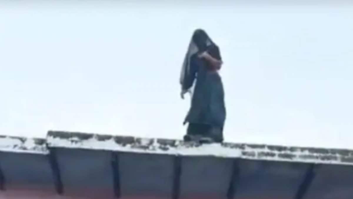 Woman Jumps After Husband's Dare in Aligarh