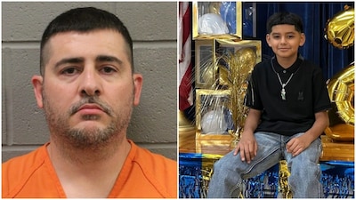 The suspect, identified as Gonzalo Leon Jr., has been charged with murder. (Image via Houston Police Department/X)