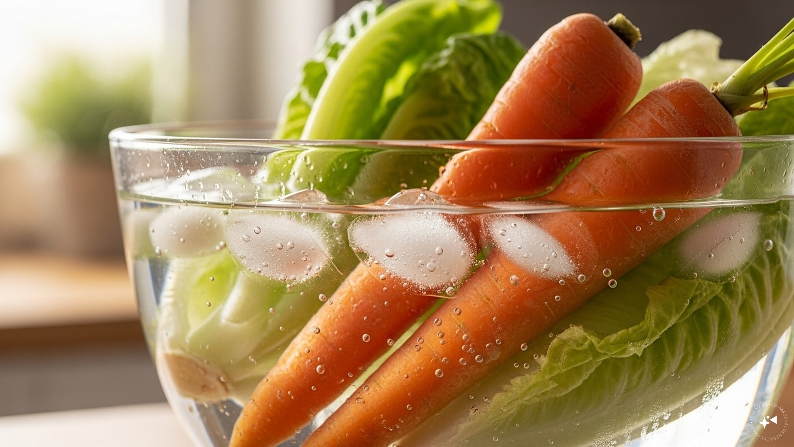 Soak Wilting Veggies in Ice Water: Limp carrots or leafy greens? Soak them in ice water for 15–30 minutes — they’ll perk right up and be good as new. Soak Wilting Veggies in Ice Water: Limp carrots or leafy greens? Soak them in ice water for 15–30 minutes — they’ll perk right up and be good as new.