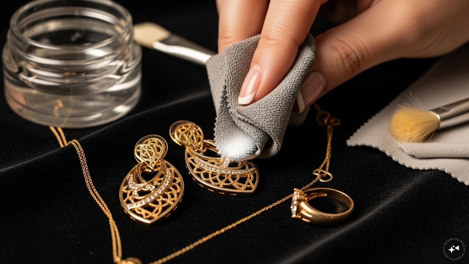 It helps remove tarnish and brings back the brilliance of your pieces. With regular cleaning and care, your gold jewellery can stay stunning for years to come. It helps remove tarnish and brings back the brilliance of your pieces. With regular cleaning and care, your gold jewellery can stay stunning for years to come.
