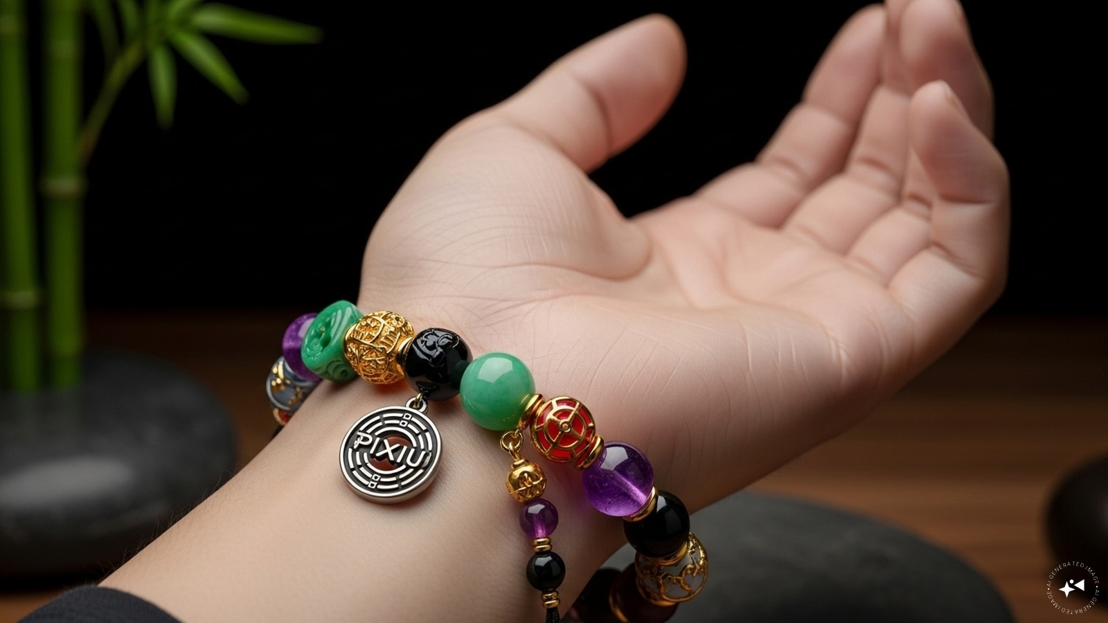 Right hand to wear a Feng Shui bracelet. (AI generated image) Right hand to wear a Feng Shui bracelet. (AI generated image)