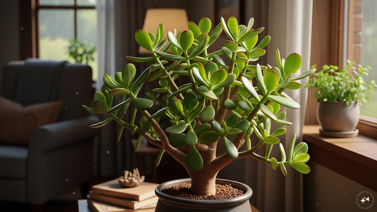 North Direction: It is auspicious to keep the Jade plant in the north direction. This place activates energy for job, business, and career growth. If a person wants progress in their professional life, then this is the best place. (AI generated image)