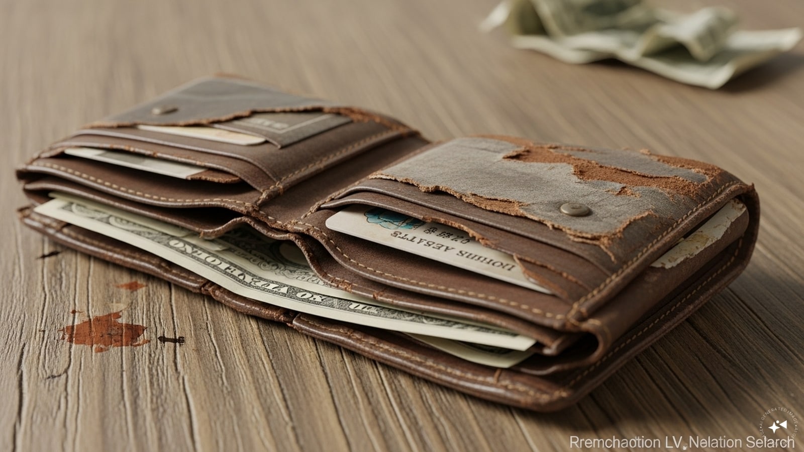 Don't use a torn or damaged wallet: According to Feng Shui, a torn or old wallet invites poverty and negative energy. This can lead to a lack of money or excessive spending. (AI generated image)