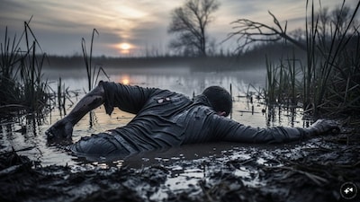 When locals informed the cops, they thought the man was dead. (AI-generated image)