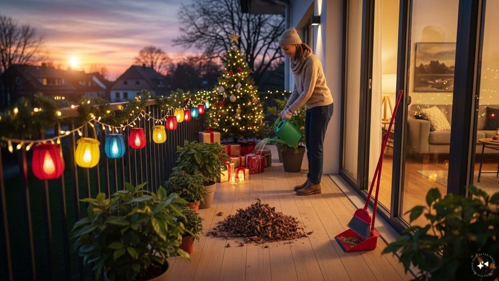 Cleaning the outdoors is equally important during the festive season. Clear dead leaves, dust, and debris from your balcony, terrace, and garden. Water your plants and add festive decorations to your balcony. A well-kept exterior can greatly boost your home's overall charm and appeal. Cleaning the outdoors is equally important during the festive season. Clear dead leaves, dust, and debris from your balcony, terrace, and garden. Water your plants and add festive decorations to your balcony. A well-kept exterior can greatly boost your home's overall charm and appeal.