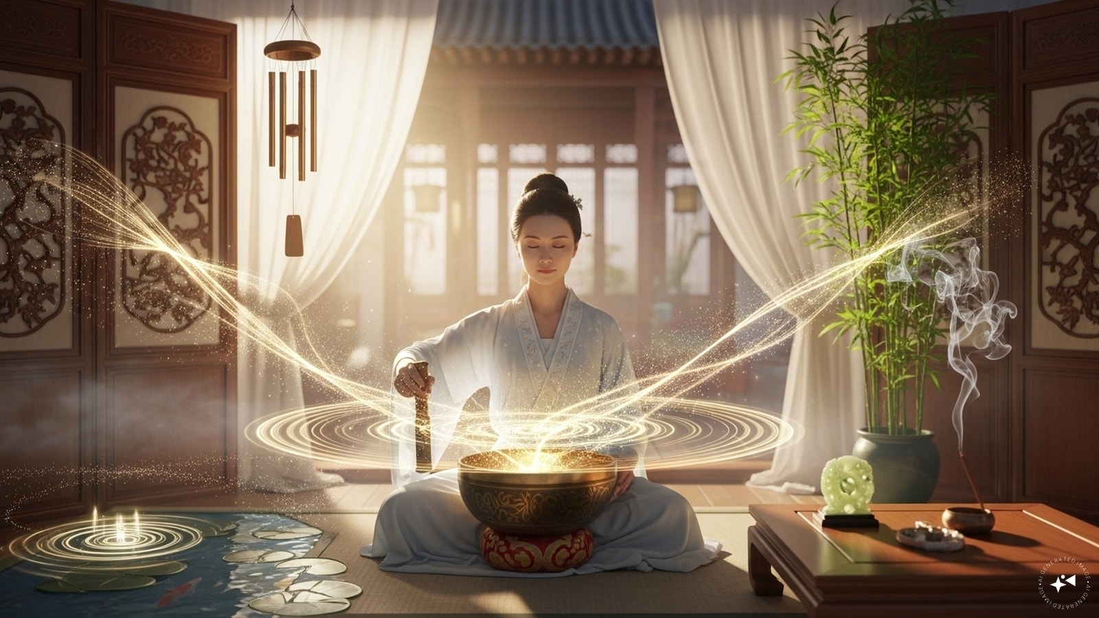Use of Sound & Vibration: Feng Shui uses vibration and sound to cleanse energy. Use of Sound & Vibration: Feng Shui uses vibration and sound to cleanse energy.