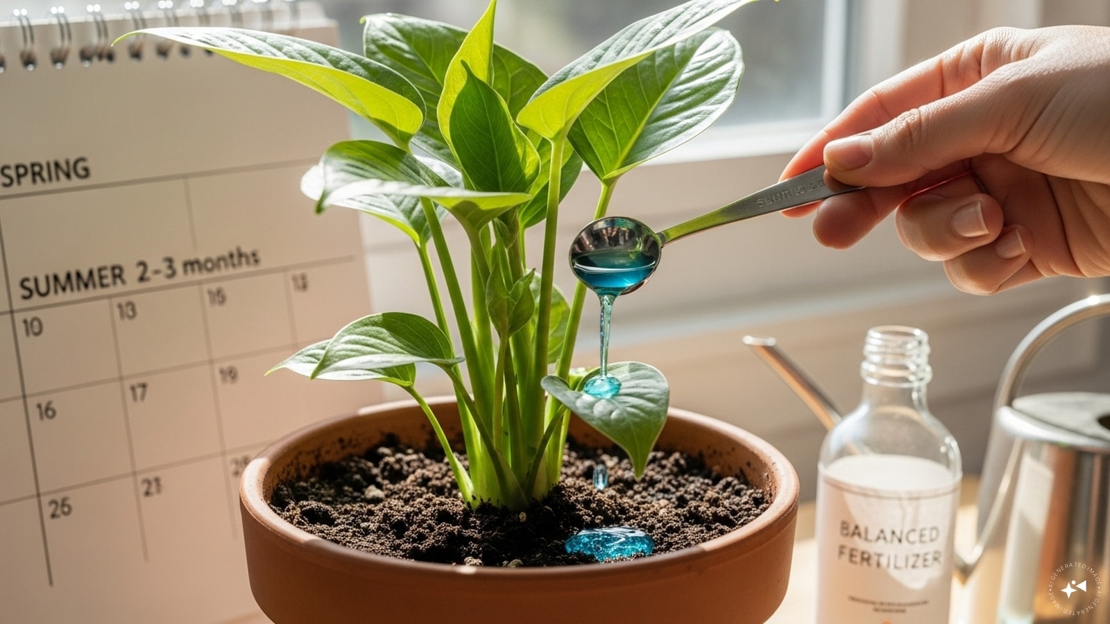  Feed Sparingly: Fertilize once every 2–3 months during the growing season (spring and summer) using a balanced, water-soluble fertilizer diluted to half strength.
