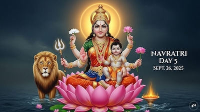 Navratri 2025 Day 5: Green is the colour for the fifth day of Navratri. (AI generated image)
