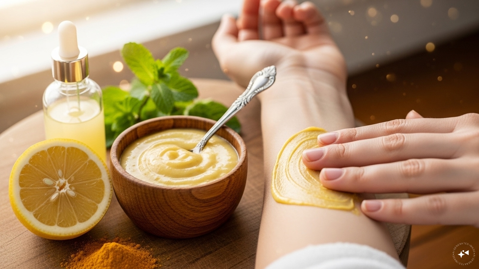 How to use: Mix 1 tbsp gram flour, a few drops of lemon juice, and a pinch of turmeric into a smooth paste. Apply it to the area, leave it for 15 minutes, and gently scrub while bathing. How to use: Mix 1 tbsp gram flour, a few drops of lemon juice, and a pinch of turmeric into a smooth paste. Apply it to the area, leave it for 15 minutes, and gently scrub while bathing.
