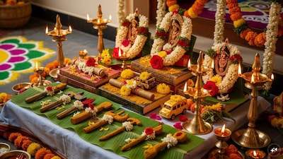 Ayudha Puja 2025 Date And Time: The South Indian festival is dedicated to worshipping tools, vehicles, and books. (AI generated image)