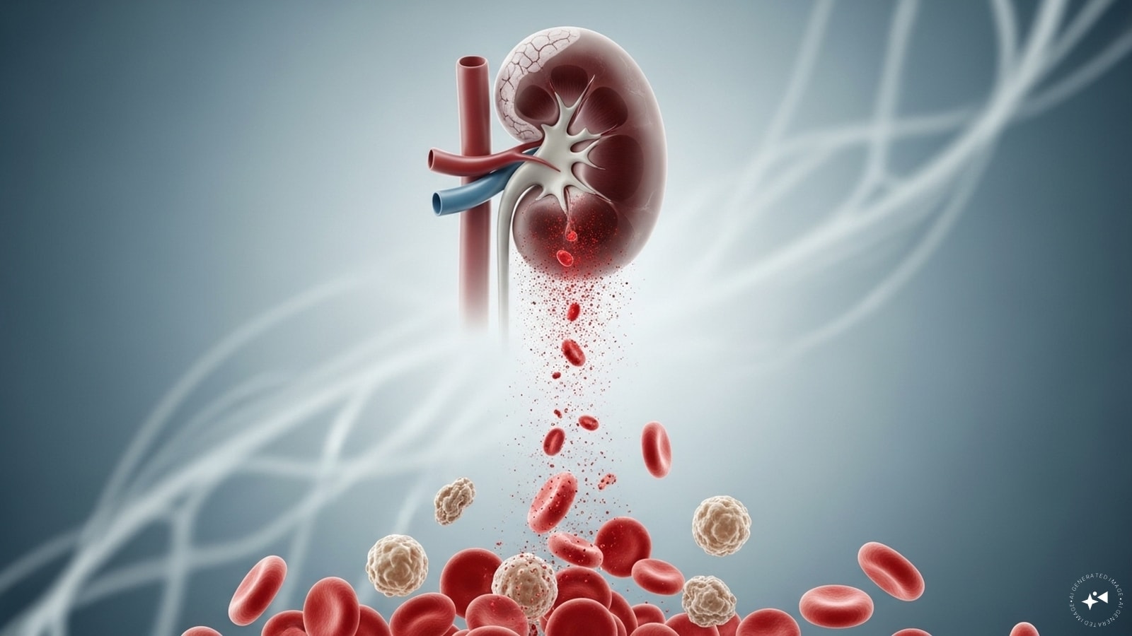Anaemia: Kidney failure reduces the production of the erythropoietin hormone, which is essential for the creation of red blood cells. This can result in anaemia. Anaemia: Kidney failure reduces the production of the erythropoietin hormone, which is essential for the creation of red blood cells. This can result in anaemia.