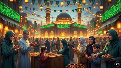 Eid Milad-un-Nabi, also known as Eid-e-Milad, is one of the most important festivals for Muslims across the world. (AI generated image)